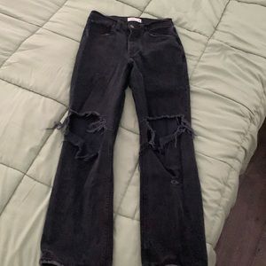 NWOT Abercrombie & Fitch Black 90s Low Rise Baggy Jeans size 0/25